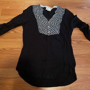Anthropologie Deletta black shirt